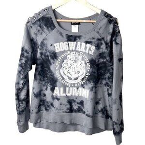 Harry Potter Gray Graphic Print Long Sleeved Tie Shoulder Detail Shirt Jr Large